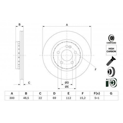 FREN DISKI ARKA MERCEDES W205 S205 C205 A205 C257 W213 C238