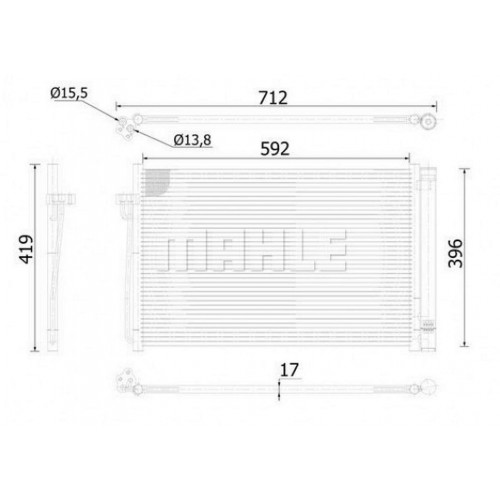 KLIMA RADYATORU BMW M54 N62 N73 E60 E65 E63 E64