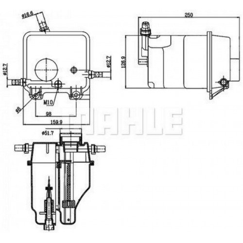 YEDEK SU DEPOSU BMW N62 B44 B48 X5 E53 RANGE ROVER 3 L322 3.0D 02 12 RANGE ROVER 3 L322 4.4 02 05