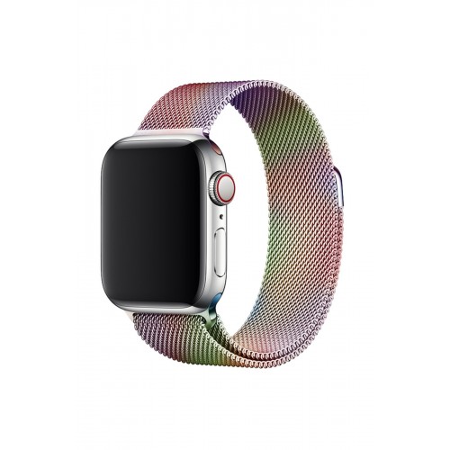 Newface Apple Watch 40mm Metal Mıknatıslı Kordon - Rainbow