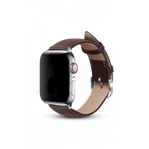 Newface Apple Watch 42mm NL26 Deri Kordon - Kahverengi