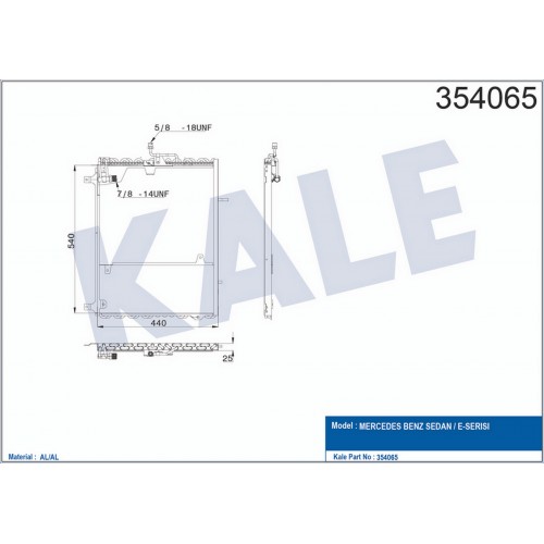 KLIMA RADYATORU MERCEDES W124 S124 A124 C124