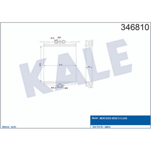 KALORIFER RADYATORU SASI NO: A133638 MERCEDES S-CLASS W140 91 98