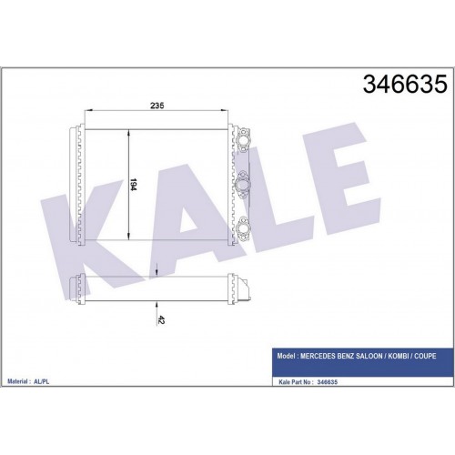 KALORIFER RADYATORU MERCEDES W124 85 93 S124 86 93 C124 87 92