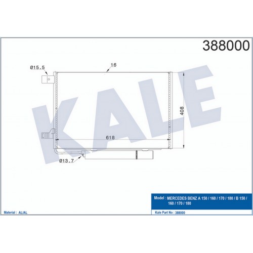 KLIMA RADYATORU MERCEDES W169 W245