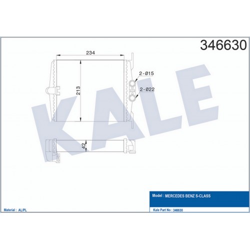 KALORIFER RADYATORU SASI NO: A133638 MERCEDES S-CLASS W140 91 98