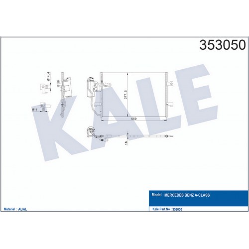 KLIMA RADYATORU MERCEDES A-CLASS W168 97 04 VANEO 414 02 05