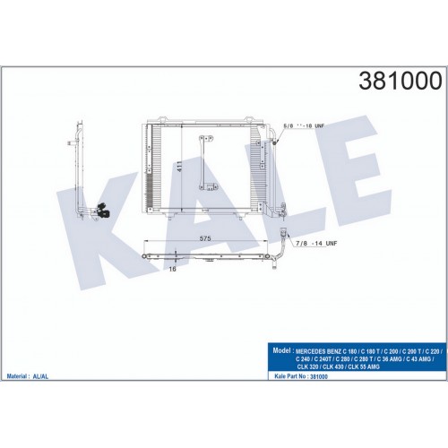 KLIMA RADYATORU MERCEDES C-CLASS W202 S202