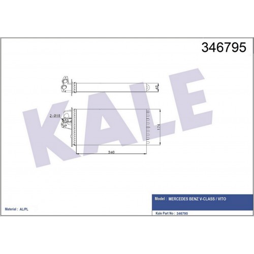 KALORIFER RADYATORU MERCEDES VITO W638 96 03