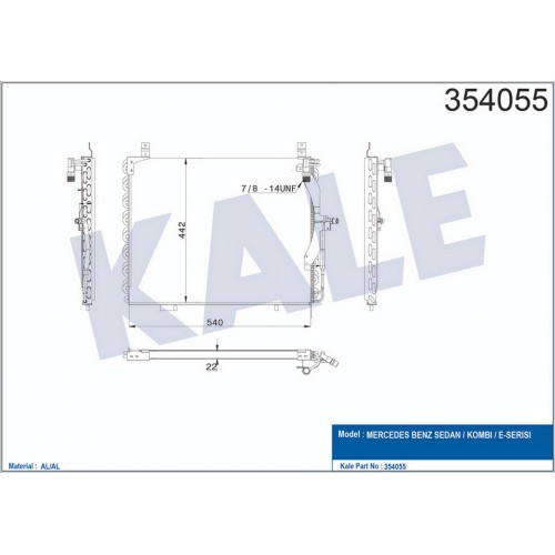 KLIMA RADYATORU MERCEDES W124 S124 A124 C124