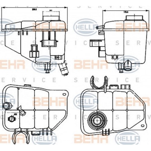 RADYATOR YEDEK SU DEPOSU MERCEDES W203 CL203 S203 C209 A209