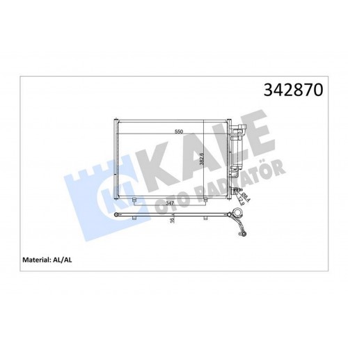 KLİMA KONDENSERİ FORD FIESTA VI-VI VAN AL-AL