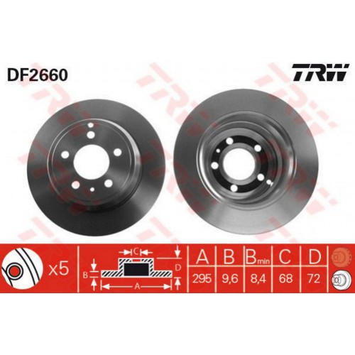 ARKA FREN AYNASI VOLVO 850 91-96 C70 97-05 S70 97-00 V70 97-00 XC70 97-02 295X5DL