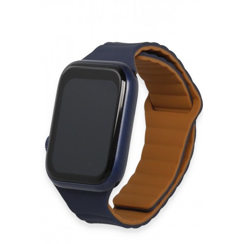 Newface Apple Watch 44mm KR411 Tailored Strap Kordon - Lacivert