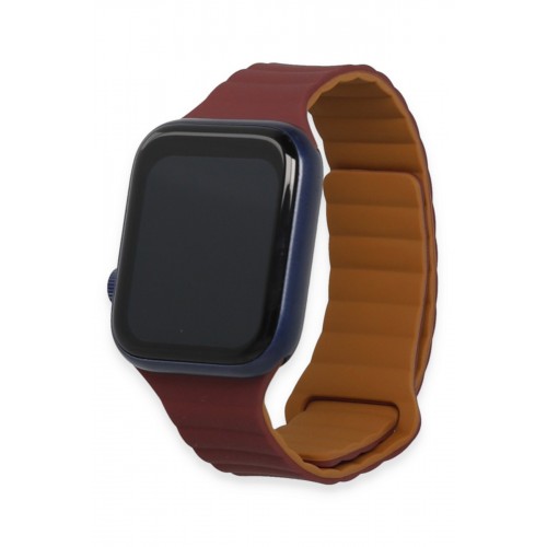 Newface Apple Watch 45mm KR411 Tailored Strap Kordon - Derin Mor