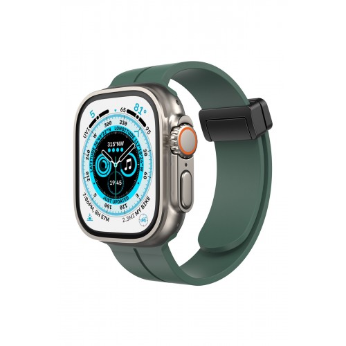 Newface Apple Watch 38mm KR412 Elegance Stylısh Kordon - Koyu Yeşil