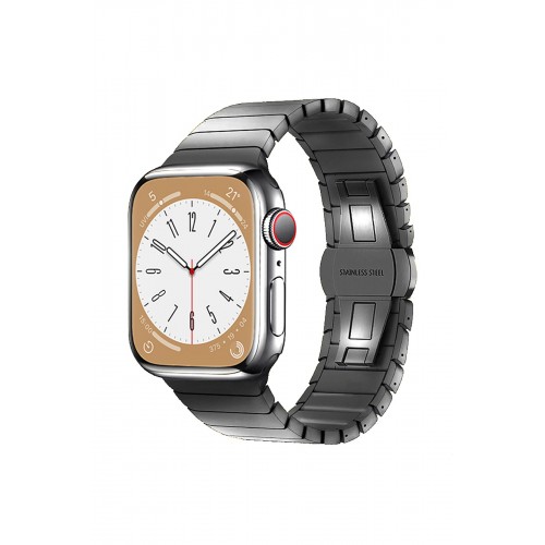 Newface Apple Watch 38mm KR413 Fine Steel Kordon - Füme