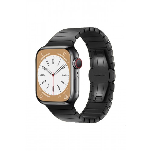 Newface Apple Watch 40mm KR413 Fine Steel Kordon - Siyah