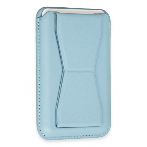 Newface Magneticsafe Standlı Deri Kartlık - Sierra Blue