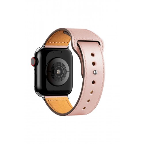 Newface Apple Watch 38mm KR415 Luaz Deri Kordon - Pembe