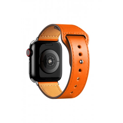 Newface Apple Watch 40mm KR415 Luaz Deri Kordon - Turuncu