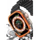 Newface Apple Watch Ultra 49mm Alüminyum Kasa Cam Ekran Koruyucu - Turuncu