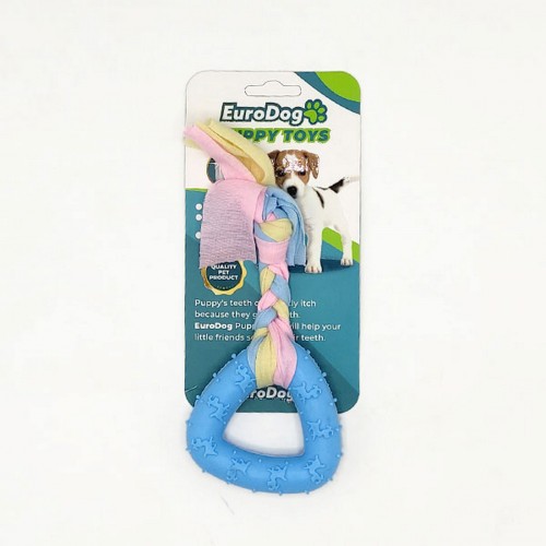 EuroDog Puppy Toys Mavi Üçgen Diş Kaşıma Oyuncağı