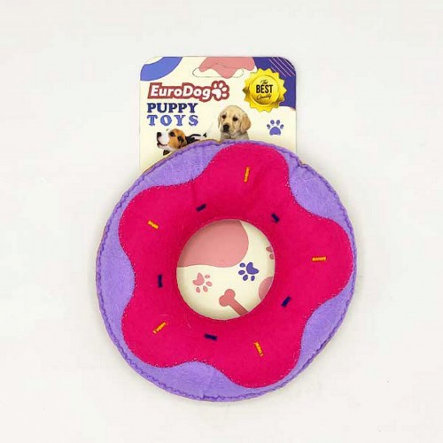 EuroDog Puppy Pet Toys Lila Donut