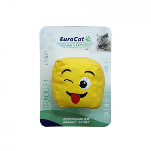 EuroCat Kedi Oyuncağı Dil Çıkaran Smiley Küp 6 cm