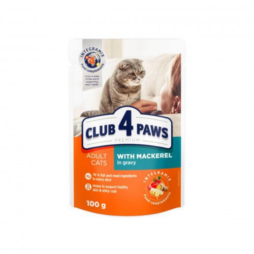 Club4Paws Uskumrulu Premium Pouch Kedi Maması 100 Gr