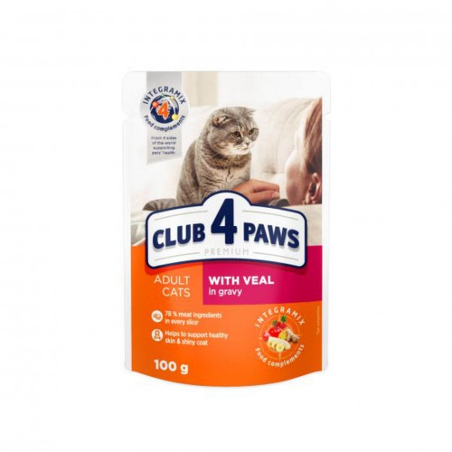 Club4Paws Dana Etli Premium Pouch Kedi Maması 100 Gr