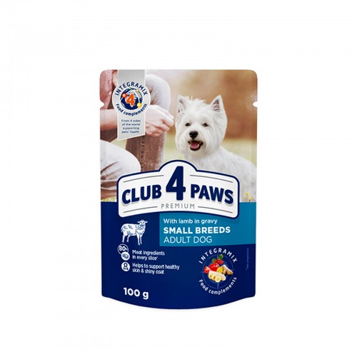 Club4Paws Kuzulu Küçk Irk Yetişkin Pouch Sos 100 Gr