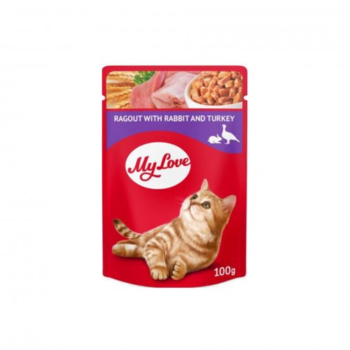 My Love Tavşanlı Ve Hindi Etli Yahni Pouch Kedi Maması 100 Gr