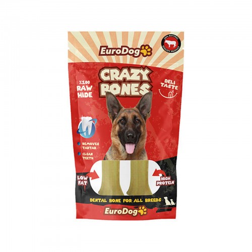 EuroDog Crazy Bone Pres Kemik 13 cm 2 Li