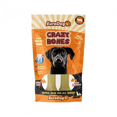 EuroDog Crazy Bone Pres Kemik 10 cm 100 Gr.