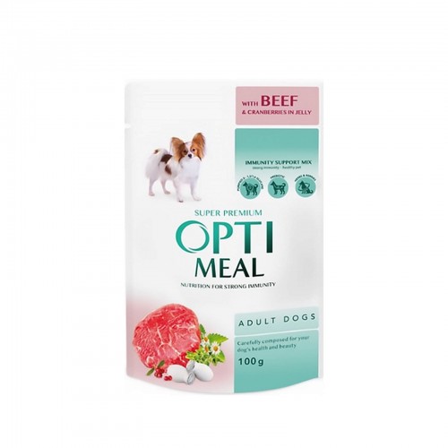 Optimeal Sığır-Kızılcık Pouch Jelly Küç. Irk 100gr