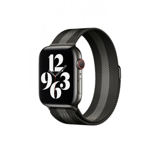 Newface Apple Watch 38mm Metal Mıknatıslı Kordon - Siyah-Beyaz