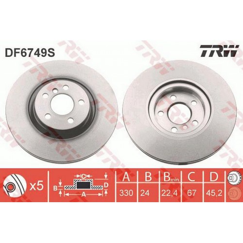 FREN DISKI ON ADET BMW F40 F45 F46 F48 F39 MINI COUNTRYMAN F60