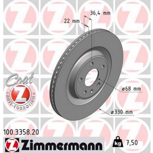 ARKA FREN AYNASI TOUAREG 3.0TDI 17 A4-A5 1.8 TFSI-2.0 TDI 08 A6 2.0 TFSI-2.8 FSI 11 330x22x5xHVLI 986479750-986479C86-DF6175S