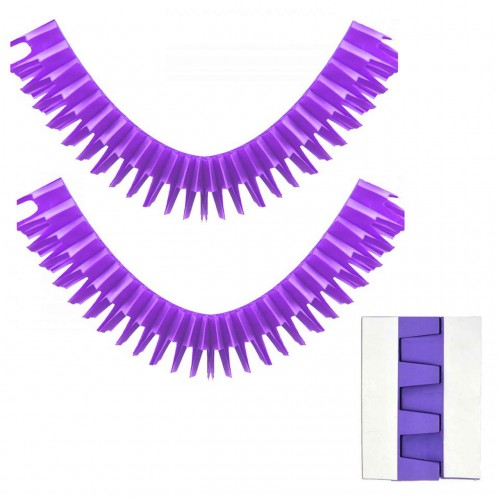 ZERO LAND - 2 adet Tırnaklı Kağıt Akordion Süs Mor 170 cm