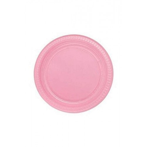 ZERO LAND - 25 adet Plastik Tabak Pembe 22 cm