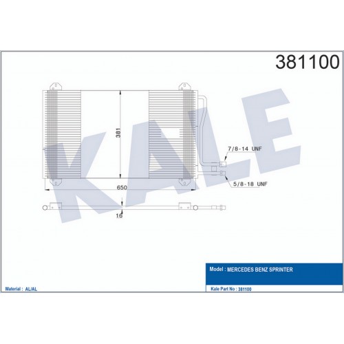 KLIMA RADYATORU MERCEDES SPRINTER 901 905 95 06