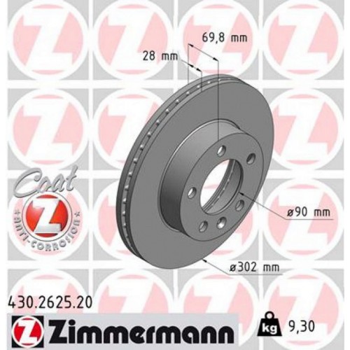 ÖN FREN AYNASI MASTER MOVANO III 2.3 DCİ 10 HAVALI 302X28X5DL 986479716-DF6131S