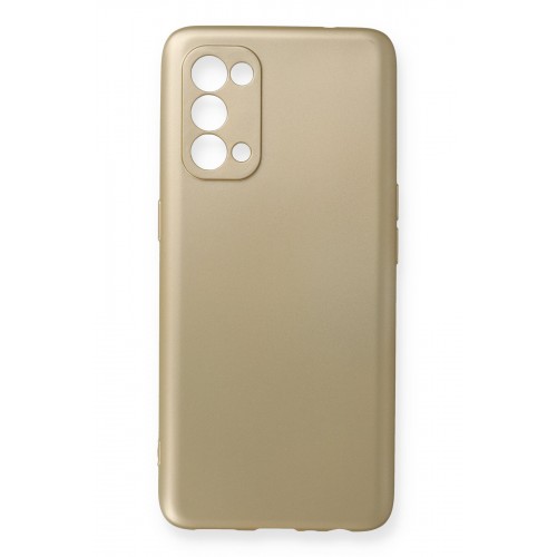 Newface Oppo Reno 5 Kılıf Premium Rubber Silikon - Gold