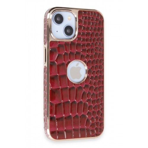 Newface iPhone 13 Kılıf Snake Kapak - Bordo