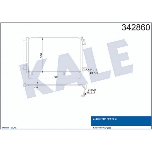 KLIMA RADYATORU FIESTA VI 1.25 1.4 16V 1.4TDCI 08