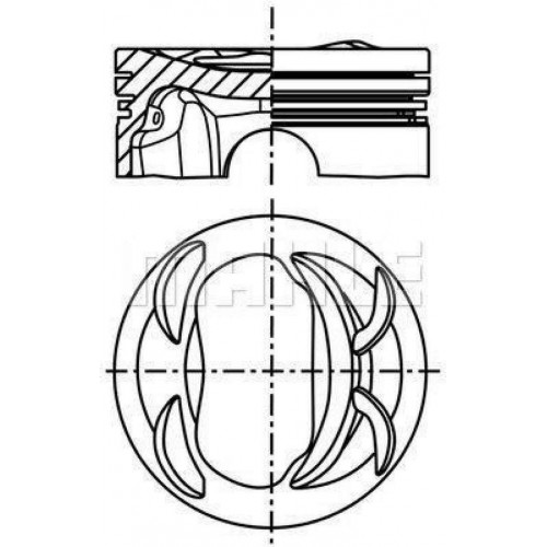 028PI00117000 PISTON SEGMAN 76.51MM STD GOLF 5-6-JETTA 3-4-PASSAT-1.4TSI-FSI BLG BMY CAVA CTHA 05