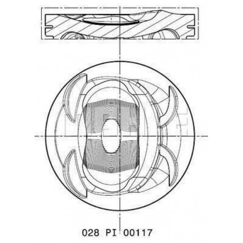028PI00117002 PISTON SEGMAN 76.51MM 050 GOLF 5-6-JETTA 3-4-PASSAT-1.4TSI-FSI BLG BMY CAVA CTHA 05
