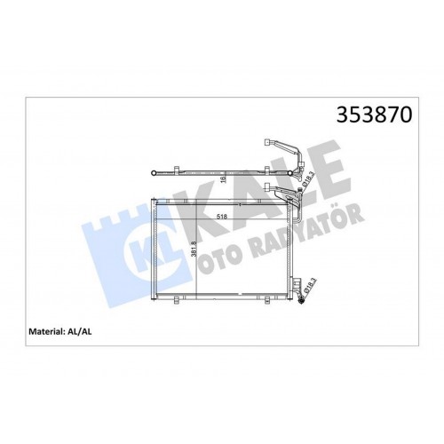 KLIMA RADYATORU KONDENSER FORD B MAX FIESTA VI 12 1.0 ECOBOOST