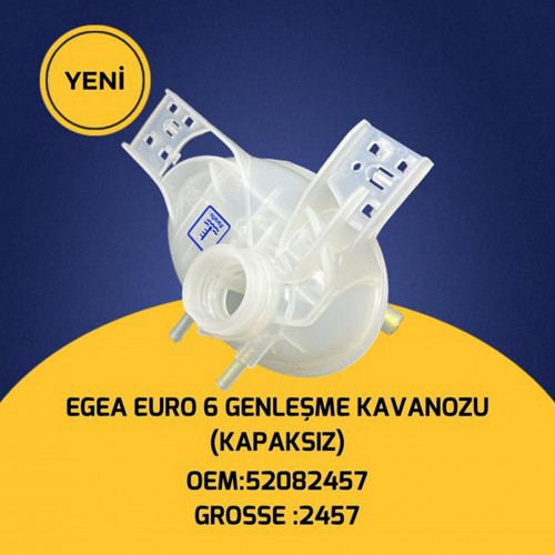 RADYATÖR EK SU DEPOSU GENLEŞME KAVANOZU KAPAKSIZ ÜSTDEN ÇİFT ÇIKIŞ EGEA 1.3 1.6Mjet EURO 6